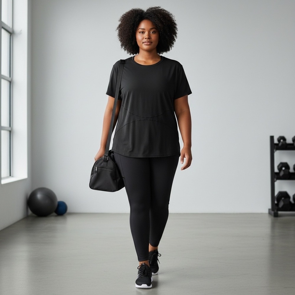 Lululemon Womens Black Short Sleeve Performance Activewear Tee Shirt XXL